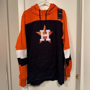NWT Houston Astros Colorblock Hoodie - Size 1X (Plus Size)